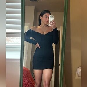 Ale by Alessandra off the shoulder mini dress